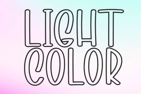 Discover the Playful Charm of the Light Color Typeface