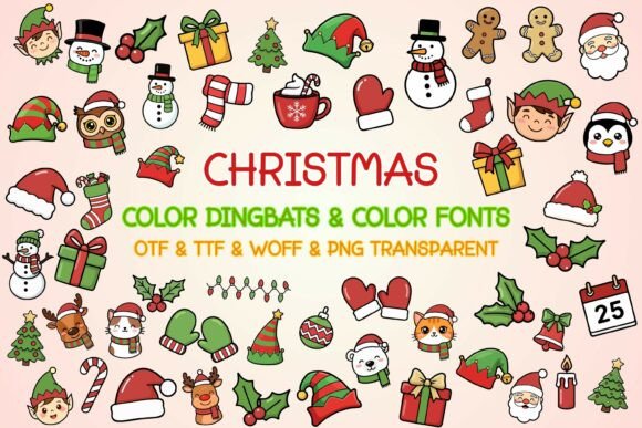 Infuse Festive Magic with Christmas Color Dingbats