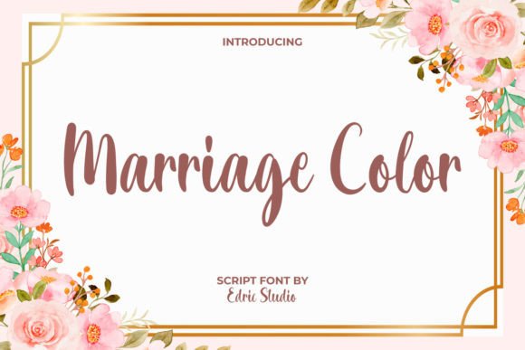 Marriage Color: A Brush Script Font for Modern Brands
