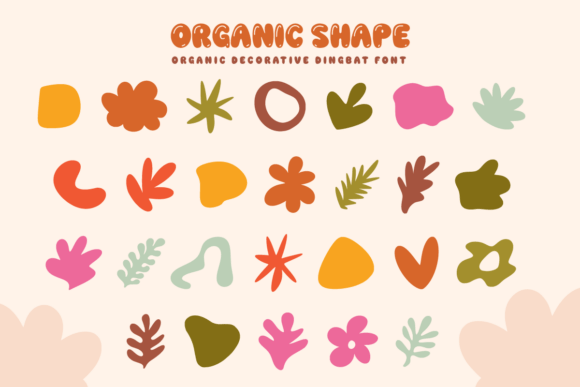 Organic Shape Dingbat Font: A Playful Retro-Modern Toolkit